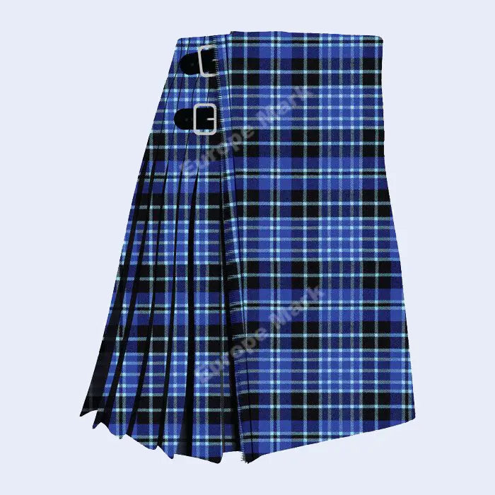 Blue tartan kilt 