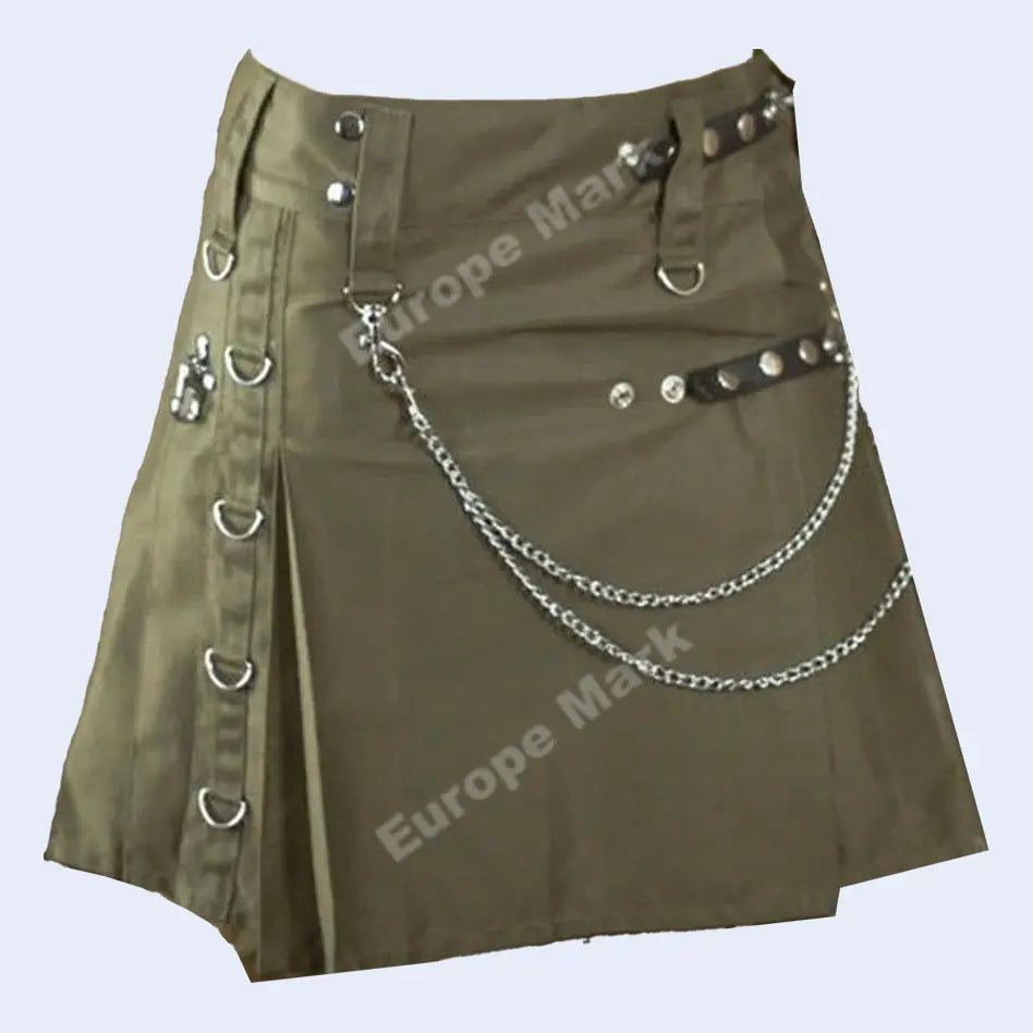 Gray utility kilt 