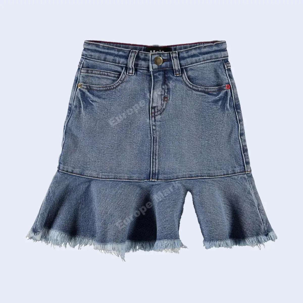 Barbro Stone Blue Denim Skirt