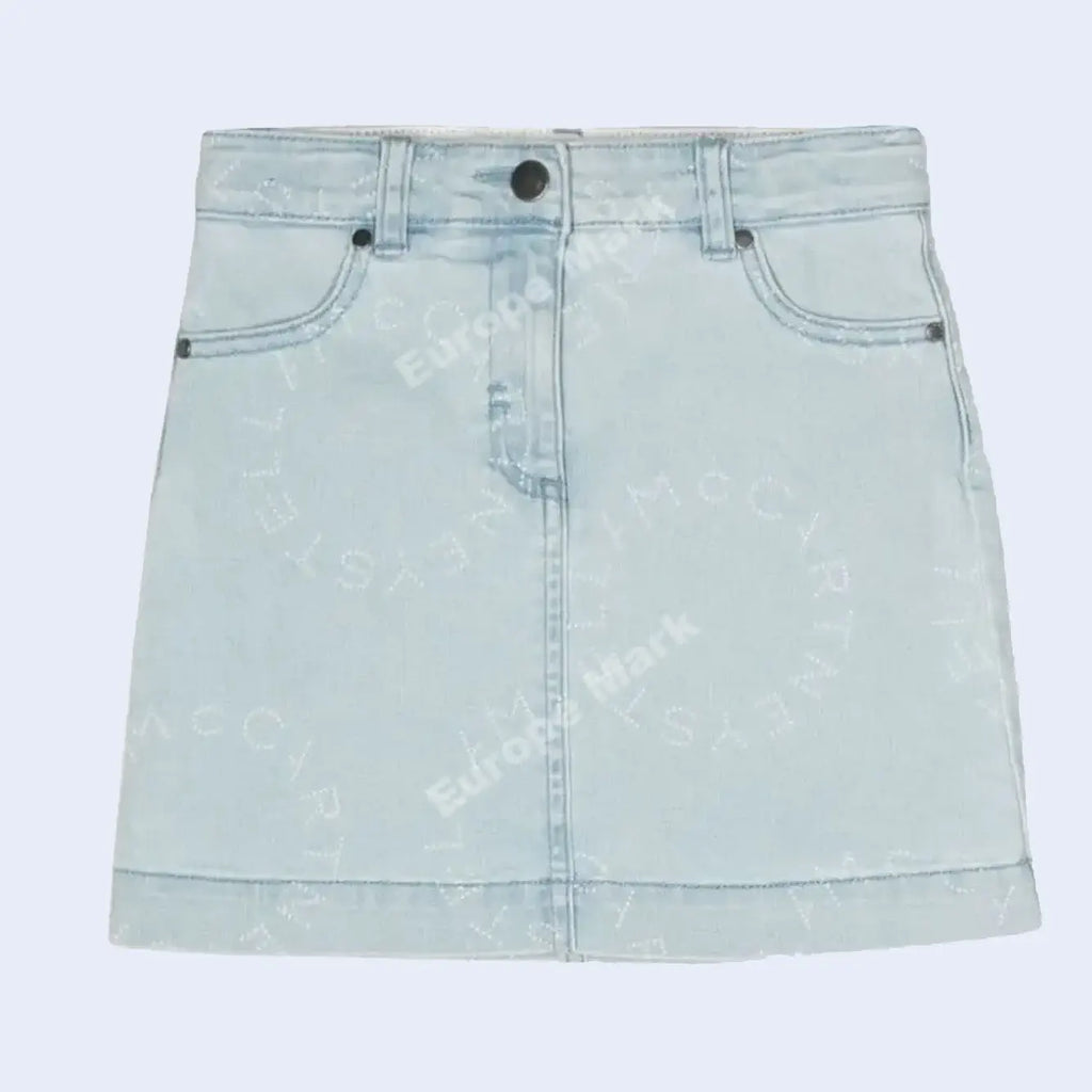 Ice Blue Denim Skirt boys  1