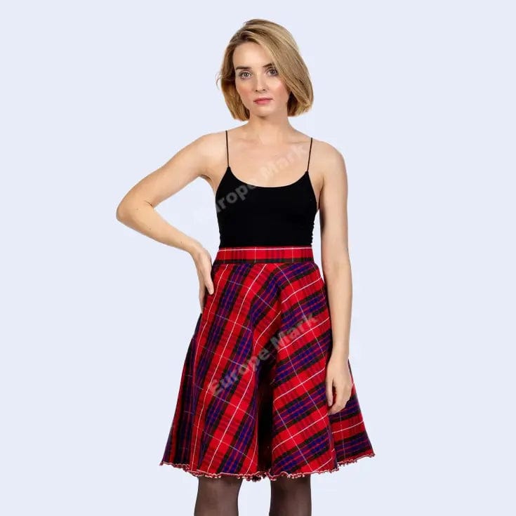 female tartan kilt