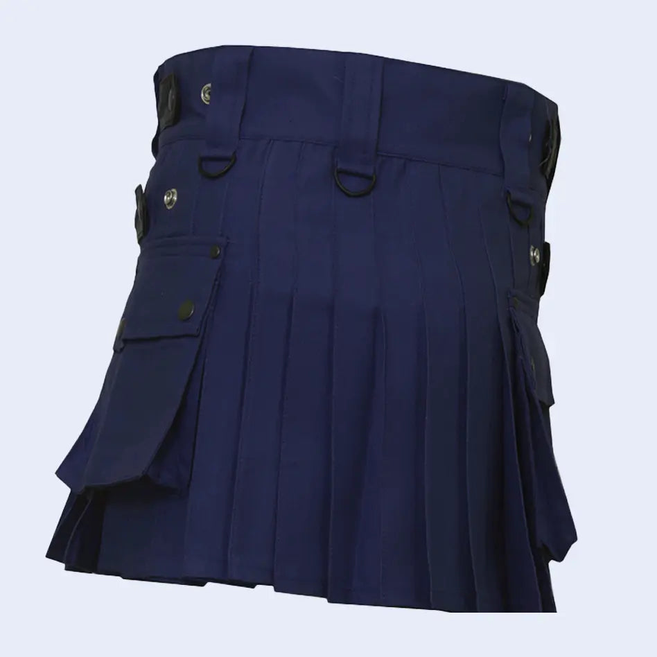 Women blue color utility kilt 